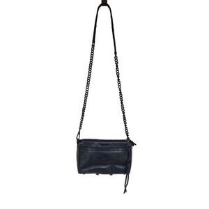 ‎Rebecca Minkoff Mini Mac Black Leather Crossbody Chain Strap